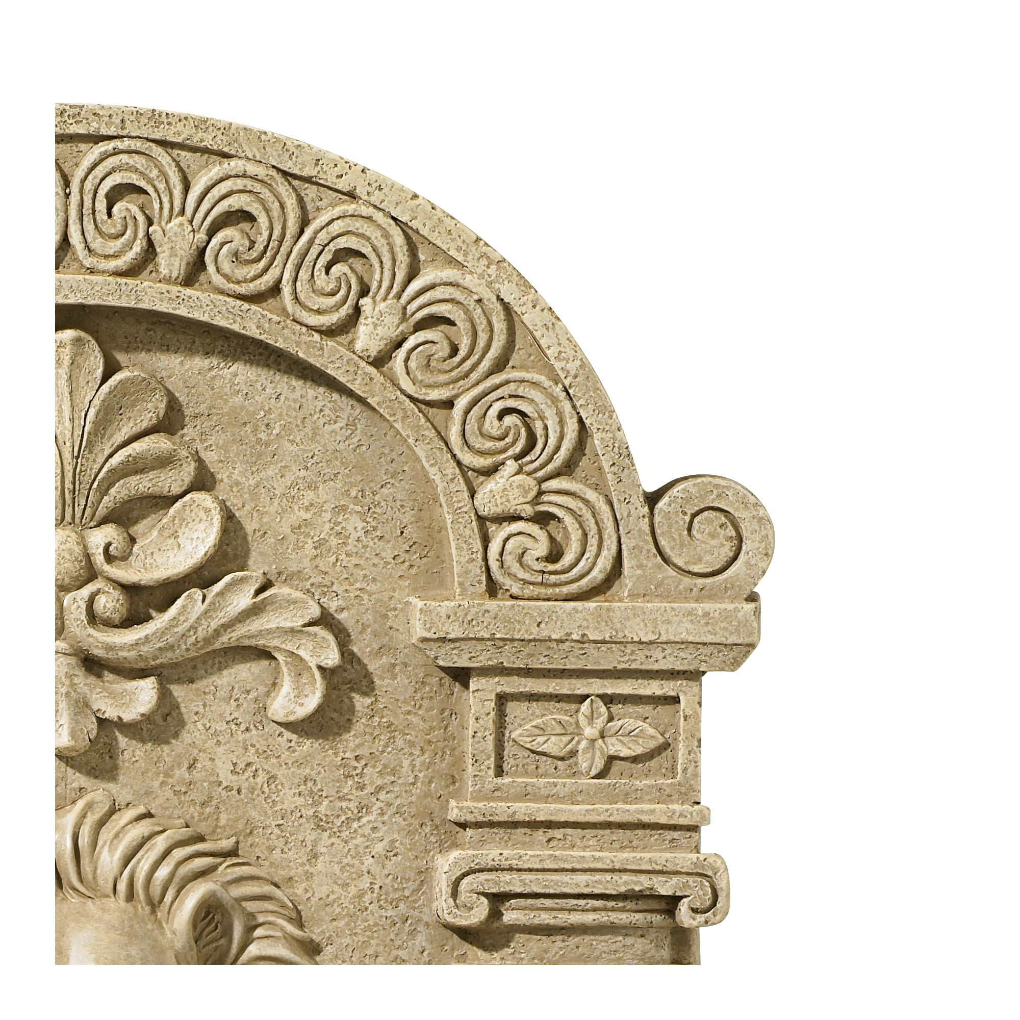 Royal Lion Face 31" High Large Italian Indoor Outdoor Decor Sand Stone Wall Fountain Statue Outside Garden Patio