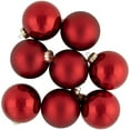 thumbnail image 3 of Northlight 72ct Red 2-Finish Glass Christmas Ball Ornaments 4" (100mm), 3 of 6