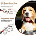 thumbnail image 3 of Uxcell Chew Proof Dog Leash, 16 in Dog Seat Belt Harness with Double Clips Leash Extender Steel Braided Vehicle Tether, (Red, 1 Pcs), Intended for Pet Car Safety/Walking/Training, 3 of 7
