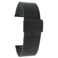 thumbnail image 1 of Bandini 20mm Black Tone Stainless Steel Mesh Watch Band for Men - Fine Metal Mesh Replacement Watch Strap - Adjustable Length - Fold-Over Clasp, 1 of 7
