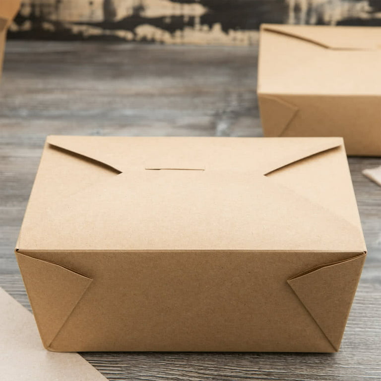 8.5 x 6 x 2 Kraft Take out Boxes - Case of 200