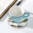thumbnail image 4 of GZHJMY Round Drink Coasters, 6 Pcs Watercolor Birds Pheasants on White Absorbent Ceramic Coffee Coasters for Drinks with Cork Base Housewarming Gift for Home Decor, 4 of 5
