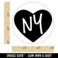 thumbnail image 2 of NY New York State in Heart Self-Inking Rubber Stamp Ink Stamper - Orange Ink - Small 3/4 Inch, 2 of 7