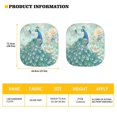 thumbnail image 5 of Jeiento Peacock Sunshade Visor 2 Pack Car Windshield Sun Shade Foldable 2-Piece Car Sunshades Easy Installation Keep Your Vehicle Cool Fit Front Window for Trucks SUV Van, 5 of 7