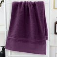 thumbnail image 5 of Beautynvta Bath Towels for Bathroom, Solid Color Cotton Bath Towel, Soft Absorbent Thickened Bath Towels for Bathroom, Travel, Camp, Hotel, and Spa, 39.4''x19.7'', Purple, 5 of 6