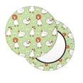 thumbnail image 2 of Lsque Cartoon Duck Pattern Round Bar chair cushion covers Velvet Fabric Premium Comfort Protects from Scratches and Stains for 14-17 Inch Chair-12 inch, 2 of 7