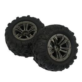Pneus De Voiture Tout-terrain RC 4 Pièces, Moyeu En Caoutchouc Noir En Plastique Jaune Bonne Adherence Sur Route Faciles A Installer Pneu 94419089