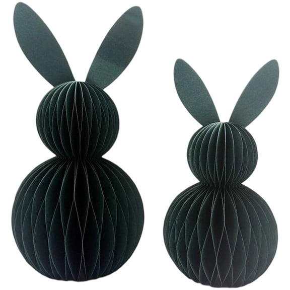 2Pcs Easter Honeycomb Decoration, Easter Bunny 3D Paper Honeycomb Party Decorations Table Centerpieces, Bunny Ornament for Spring Party
