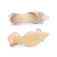 thumbnail image 4 of BLISSFUL STEP Women's Rhiness Bow Ankle Strap Stiletto Heel Pumps, 4 of 6
