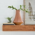 thumbnail image 3 of DecMode 13" Ribbed Orange Ceramic Vase, 3 of 9
