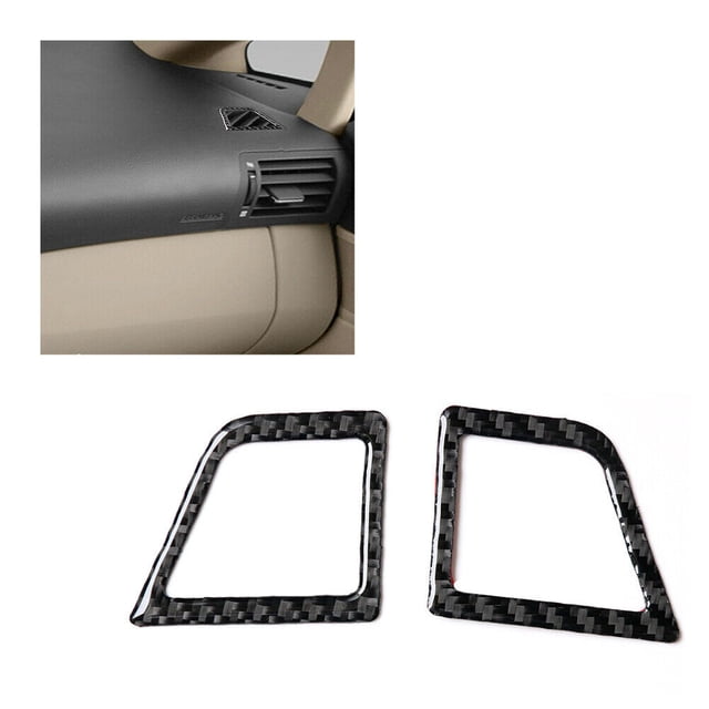 Real Bright Soft Car Interior Carbon Fiber Sticker DecorationFor Lexus RX350 RX450H Carbon Fiber Dashboard Air Vent Outlet CoverAuto Car Protection Interior Accessories