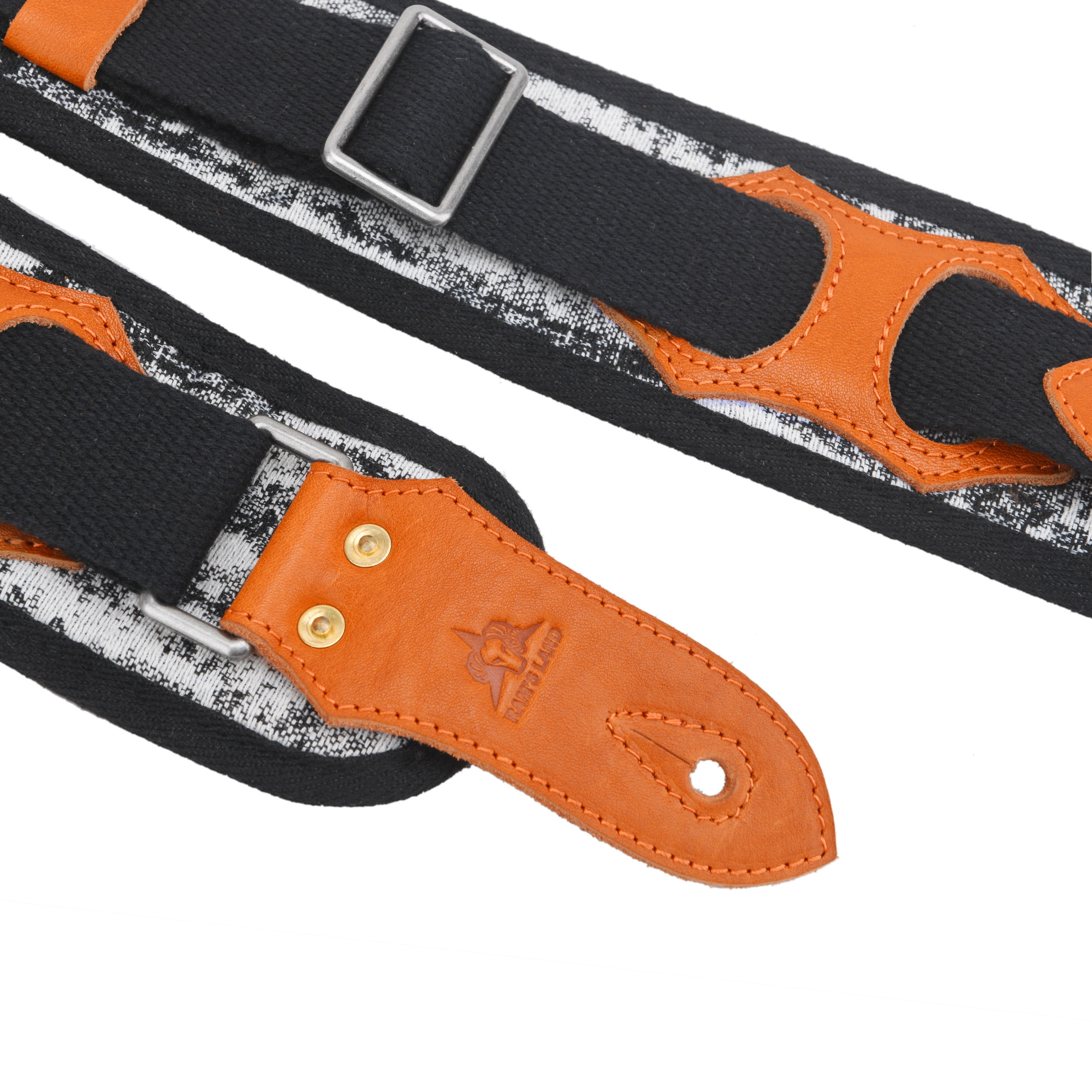 RAM'S LAND Adjustable Guitar Strap Handmade Leather Acoustic Electric Bass Guitar Straps