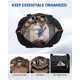 thumbnail image 5 of Bolsa de viaje LOVEVOOK Puffer, grande, 45 L, para mujer de viaje, color negro, 5 of 7