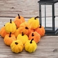 thumbnail image 4 of UDIYO 12Pcs Velvet Artificial Pumpkins Set Velvet Fabric Decoration Pumpkins Lifelike Harvest Pumpkins for Halloween Fall Harvest Festival, Thanksgiving Decoration, 4 of 9