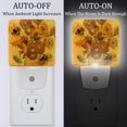 [2 Pack] 2Pin Plug into Wall Van Gogh Sunflowers Square LED Night