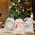 thumbnail image 7 of Canvas Christmas Gift Bag - " Christmas Santa Sacks Canvas Bags For Holiday ", 7 of 7