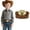 Brown, variant on Kid Western Leather Belt for Boys Girls,Toddler Youth Embossed Bull Belt for Jeans Christmas Gifts