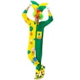 thumbnail image 3 of KKBOTIVE Clown Outfit Set for Adult - Funny Design Carnival Party Clothes with 1Pc Bodysuit + Hat Stage Performance Show Apparel ( Green Size: XXXXXL ), 3 of 5