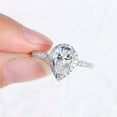 thumbnail image 5 of K-KED Halo Pear-shaped 2.0ct Moissanite Ring Women in 925 Sterling Silver D Color VVS1, 5 of 9