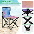 thumbnail image 4 of 600D Oxford Camping Chair Portable Foldable Chair Supports 220 lbs for Picnic, Fishing, Backpacking Tie-dye Clouds Pattern, 4 of 8