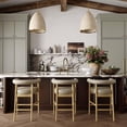 thumbnail image 2 of Spara Taupe Vegan Leather Counter Stool, 2 of 6