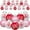 6CM aluminum cover (without bow tie), variant on 12 Pcs Valentine's Day Ball Ornaments - 2.36 Inch Red White Valentines Day Letter Hanging Decorations Plaid Balls Ornaments For Tree Valentine's Day Home Decor