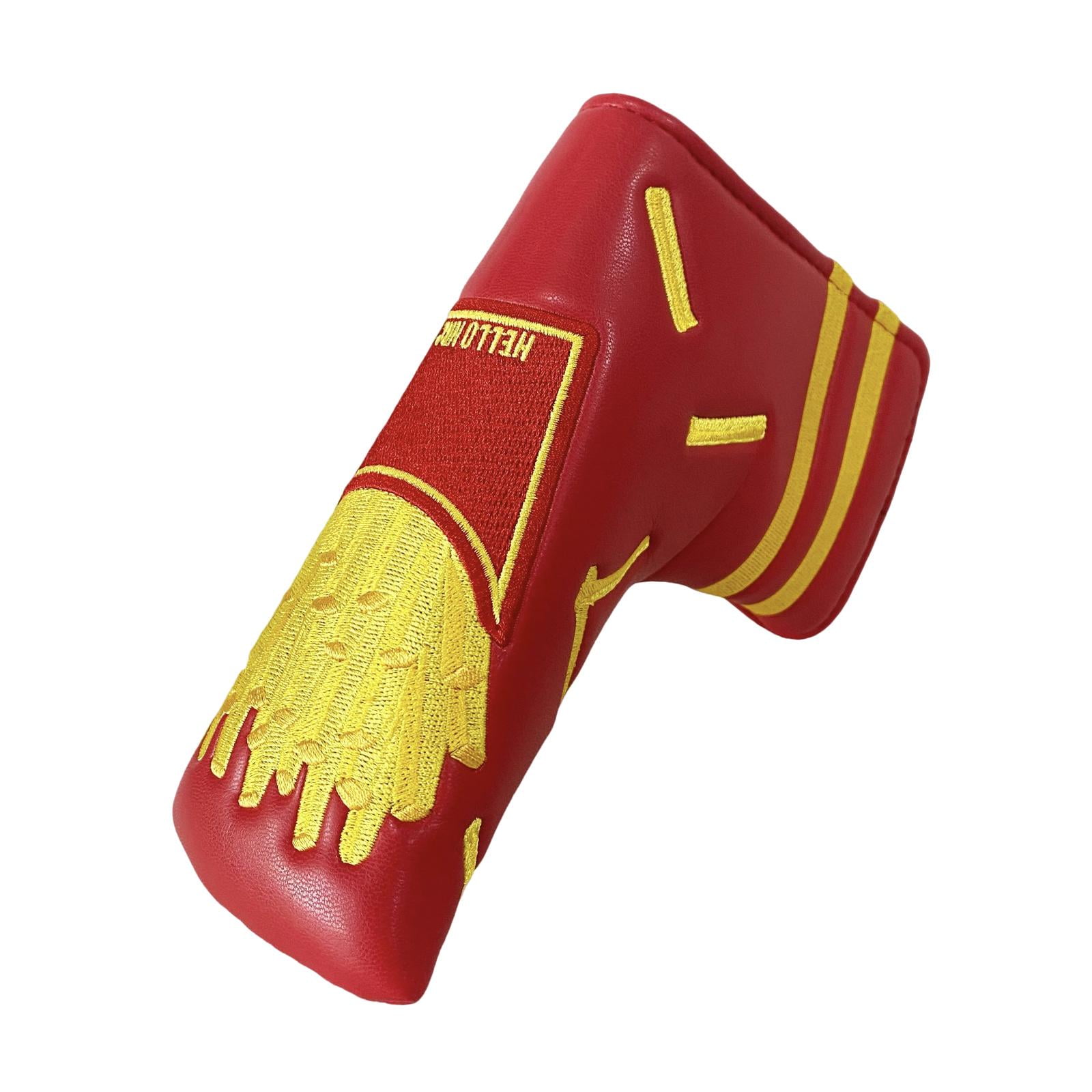 funtasica Golf Mallet Putter Head Cover Protection Guard PU Head Protector Socks Golf Club 15cmx12cmx5cm