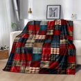 thumbnail image 5 of Comfortable Retro Buffalo Plaid Flannel Blanket - Soft and Warm, Suitable for Sofa, Bed, Office, and Travel - Ideal Christmas or Birthday Gift, 5 of 6