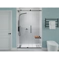 thumbnail image 4 of Swcorp AC-AZ202MB 18.7 in. Bohemian Teak Wall Mounted Folding Shower Seat in Matte Black, 4 of 7