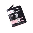 thumbnail image 2 of Mujeres PU Cuero Corto Tres Gatos Bifold Clutch Cartera Tarjetero Monedero Jumpingount BB2704-01, 2 of 3