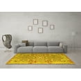 thumbnail image 3 of Ahgly Company Machine Washable Indoor Square Persian Yellow Traditional Area Rugs, 3' Square, 3 of 4