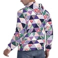 thumbnail image 6 of Uemuo Plaid Flamingo Pattern Men's Hoodie - Casual Pullover Hoodie with Kangaroo Pocket, Stylish Hooded Sweatshirt for Everyday Wear-Large, 6 of 7