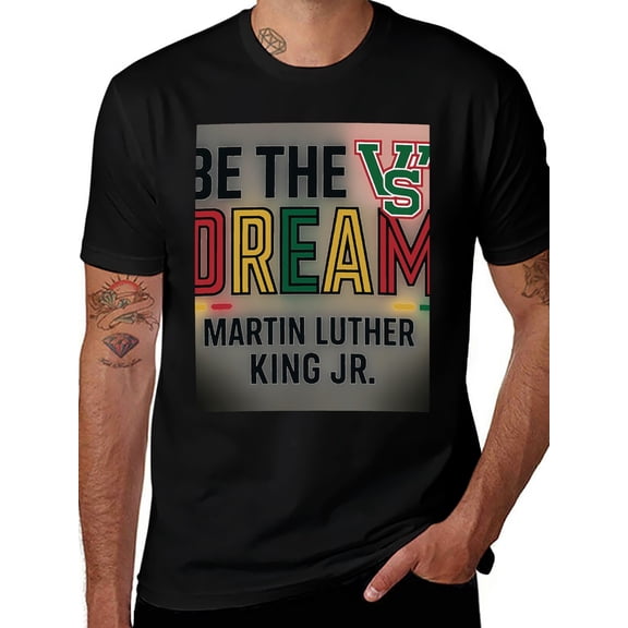 T-shirt Be The Dream  Soft Cotton Adult Heat-Transfer Graphic T-Shirt - 180g Breathable Fabric, Unisex Summer Casual Wear with Durable Heat-Printed Design