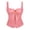 Pink, variant on Women’s Floral Lace Up Corset Top Renaissance Crop Overbust Bustier Black S