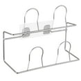 thumbnail image 2 of FRCOLOR 3pcs Double-layer Shoes Mount Slippers Hanging Shelf Slipper Storage Organizer (White), 2 of 8