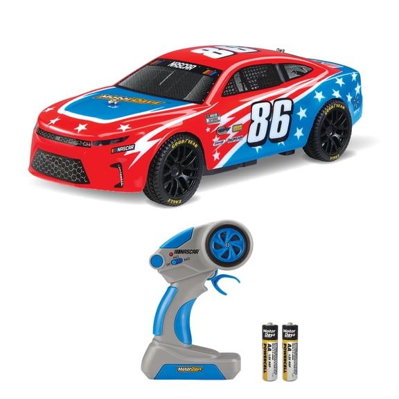 MotorDayz (1:32) Remote Control NASCAR Racer, Red/White/Blue, R8-32C22U-RD, Child