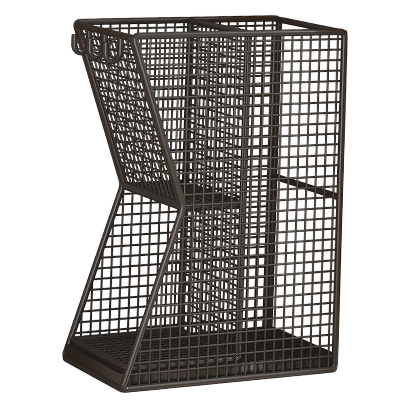 Fancyes Umbrella Rack Storage Bucket Metal Sturdy ,with Removable Drip Tray Umbrella Holder Bin Umbrella Holder for Office Hotel Home black