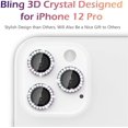thumbnail image 4 of IBAOLE for iPhone 12 Pro Camera Lens Protector, 3D Bling Diamond Rear Camera Cover, Premium HD Tempered IBAOLE Aluminum Alloy Lens Ring Decoration Cover Film - Colorful Diamond 3d Diamond, 4 of 6