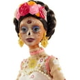 thumbnail image 3 of Barbie Signature Dia De Muertos 2020 Doll (12-in Brunette) in Dress and Flower Crown, 3 of 7