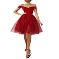 thumbnail image 1 of Robe en Tulle Superposée pour Femmes Taille Haute Sexy Cocktail Soirée Maxi Robe, 1 of 6
