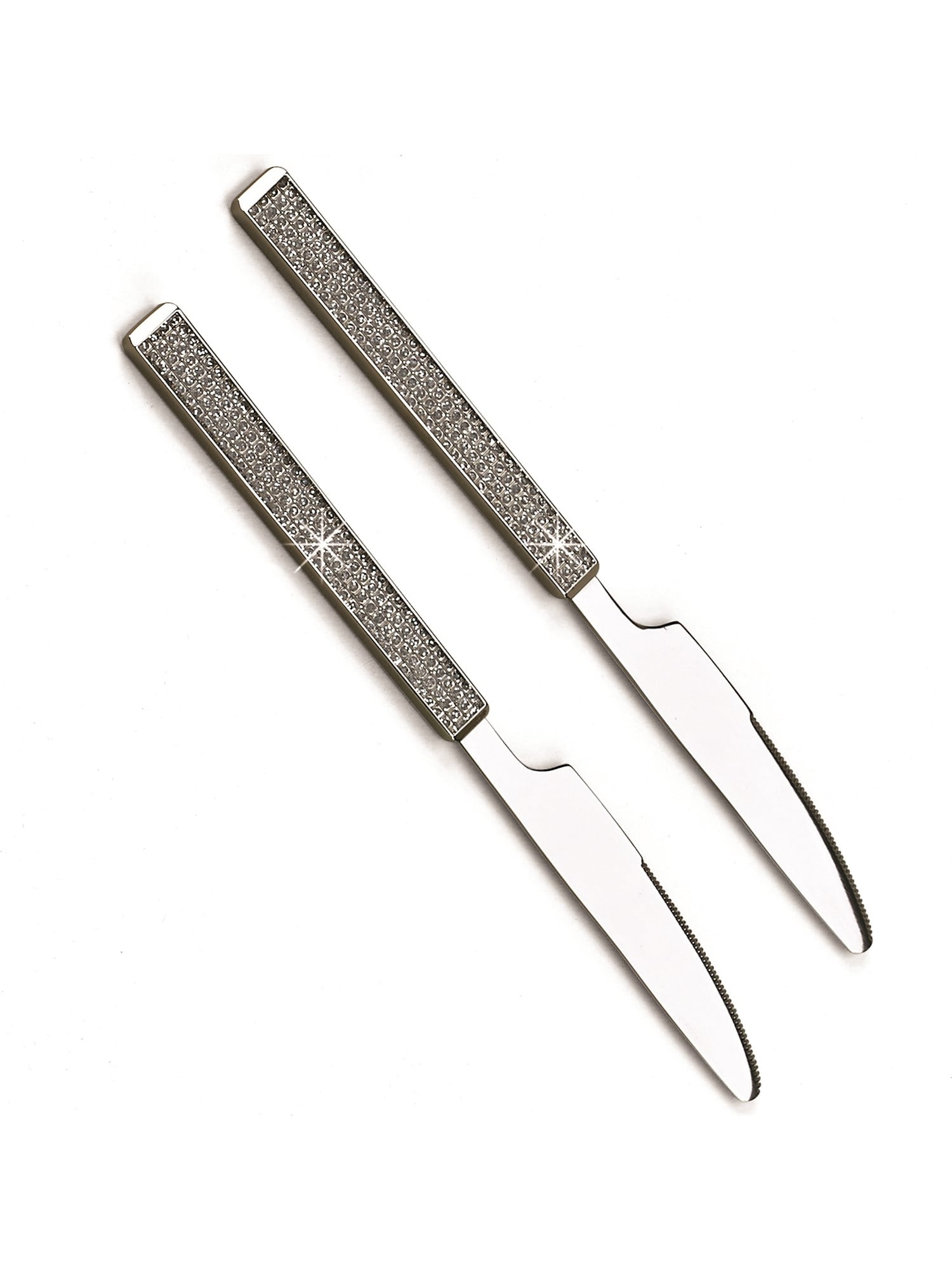 Nickelplated Glitter 2 Piece Knife Set