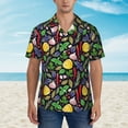 thumbnail image 2 of Fotbe Herbs And Spices Hawaiian Shirt for Men Unisex Summer Beach Casual Short Sleeve Cotton Linen Button Down Shirts-Large, 2 of 5