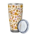 thumbnail image 2 of Rateoe Boho Flowers Printed Car Guy Gifts for Men Women Tumbler - 20oz/590ml Double Wall Vacuum Insulated Stainless Steel Travel Tumbler Cups with Lid & Straw-Straw Two-piece Set, 2 of 8