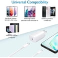 thumbnail image 4 of Super Fast Charger, 25 Watt PD 3.0 USB C Type C Charger for Sony Xperia 1 IV -25W Super Fast Charger and 3.3FT Type C Charger Cable Fast Charging - White, 4 of 5