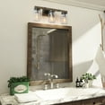 thumbnail image 3 of LNC Farmhouse Bathroom Wall Sconce, 3-Light Bathroom Wall Light with Mason Jar Glass, 3 of 7