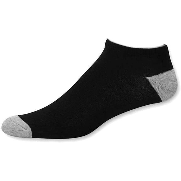 X Temp Hanes Black No Show Socks 12 Pk