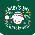 thumbnail image 4 of Inktastic Baby's 1st Christmas Cute Penguin with Candy Canes Boys or Girls Baby Bib, 4 of 4
