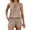 Khaki, variant on Zszcpp Shorts Sets Women 2 Piece Outfits Pleated Resort Beach Linen Cruise Matching Sleeveless Simple Style Going Out Outfit Clothes Sets