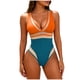 thumbnail image 1 of Trajes de Baño de Corte Alto para Mujeres Diseño de Correa sin Espalda de Color Sólido con Tazas Acolchadas Extraíbles Verano una Pieza, 1 of 6
