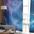 thumbnail image 4 of Starry Sky Sheer Curtains 96 Inches Long 2 Panels Set, Window Sheer Curtains for Living Room/Bedroom, Modern Rustic Blue Purple Ombre Star Night Light Filtering Rod Pocket Curtain 52'' x 96'' x 2, 4 of 7